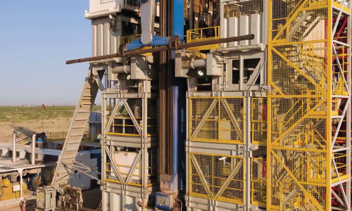 Drilling rig platform with safety access structure